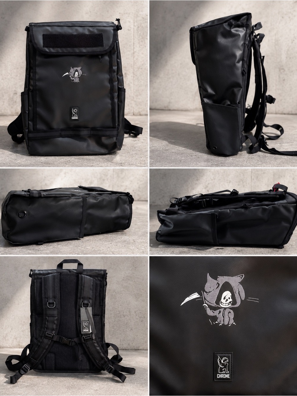 Chrome Industries Volcan Pack Backpack Black Waterproof NWT Heritage Collection